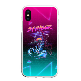 Чехол для iPhone XS Max матовый с принтом РЕТРО СКОРПИОН НЕОН в городе Новоалтайск, Силикон | Область печати: задняя сторона чехла, без боковых панелей | hotline miami | neon | new retro wave | outrun | outrun electro | retro | retrowave | synth | synthwave | неон | ретро | хотлайн майами