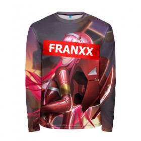Мужской лонгслив 3D с принтом Darling In The Franxx в городе Новоалтайск, 100% полиэстер | длинные рукава, круглый вырез горловины, полуприлегающий силуэт | 02 | anime | darling in the franxx | hiro | manga | zero two | аниме | ахегао | любимый во франксе | манга | милый во франксе | ноль два | хиро