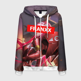 Мужская толстовка 3D на молнии с принтом Darling In The Franxx в городе Новоалтайск, 100% полиэстер | длина до линии бедра, манжеты и пояс оформлены мягкой тканевой резинкой, двухслойный капюшон со шнурком для регулировки, спереди молния, по бокам два кармана | 02 | anime | darling in the franxx | hiro | manga | zero two | аниме | ахегао | любимый во франксе | манга | милый во франксе | ноль два | хиро
