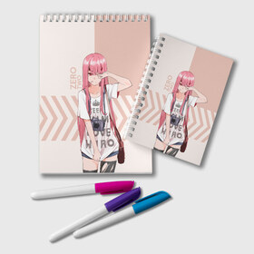 Блокнот с принтом Darling in the Franxx Zero Two в городе Новоалтайск, 100% бумага | 48 листов, плотность листов — 60 г/м2, плотность картонной обложки — 250 г/м2. Листы скреплены удобной пружинной спиралью. Цвет линий — светло-серый
 | Тематика изображения на принте: 002 | anime | animegirl | darling in franxx | darling in the franx | darling in the franxx | franxx | zero 2 | zero two | аниме | зеро 2 | зеро ту | милый во франксе