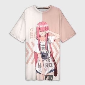Платье-футболка 3D с принтом Darling in the Franxx Zero Two в городе Новоалтайск,  |  | 002 | anime | animegirl | darling in franxx | darling in the franx | darling in the franxx | franxx | zero 2 | zero two | аниме | зеро 2 | зеро ту | милый во франксе