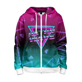 Детская толстовка 3D на молнии с принтом SYNTHWAVE / RETROWAVE в городе Новоалтайск, 100% полиэстер |  манжеты и пояс оформлены широкой мягкой резинкой, двухслойный капюшон со шнурком для регулировки, спереди карманы и застежка-молния
 | hotline miami | neon | new retro wave | outrun | outrun electro | retro | retrowave | synth | synthwave | неон | ретро | хотлайн майами