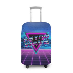 Чехол для чемодана 3D с принтом SYNTHWAVE / RETROWAVE в городе Новоалтайск, 86% полиэфир, 14% спандекс | двустороннее нанесение принта, прорези для ручек и колес | hotline miami | neon | new retro wave | outrun | outrun electro | retro | retrowave | synth | synthwave | неон | ретро | хотлайн майами