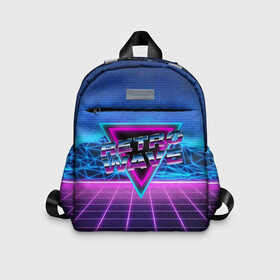 Детский рюкзак 3D с принтом SYNTHWAVE   RETROWAVE в городе Новоалтайск, 100% полиэстер | лямки с регулируемой длиной, сверху петелька, чтобы рюкзак можно было повесить на вешалку. Основное отделение закрывается на молнию, как и внешний карман. Внутри дополнительный карман. По бокам два дополнительных кармашка | hotline miami | neon | new retro wave | outrun | outrun electro | retro | retrowave | synth | synthwave | неон | ретро | хотлайн майами