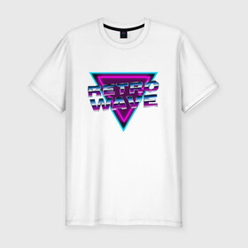 Мужская футболка хлопок Slim с принтом RETROWAVE в городе Новоалтайск, 92% хлопок, 8% лайкра | приталенный силуэт, круглый вырез ворота, длина до линии бедра, короткий рукав | hotline miami | neon | new retro wave | outrun | outrun electro | retro | retrowave | synth | synthwave | неон | ретро | хотлайн майами
