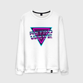 Мужской свитшот хлопок с принтом RETROWAVE в городе Новоалтайск, 100% хлопок |  | hotline miami | neon | new retro wave | outrun | outrun electro | retro | retrowave | synth | synthwave | неон | ретро | хотлайн майами