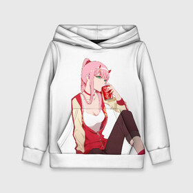 Детская толстовка 3D с принтом Darling In The Franxx в городе Новоалтайск, 100% полиэстер | двухслойный капюшон со шнурком для регулировки, мягкие манжеты на рукавах и по низу толстовки, спереди карман-кенгуру с мягким внутренним слоем | 02 | anime | darling in the franxx | hiro | manga | zero two | аниме | ахегао | любимый во франксе | манга | милый во франксе | ноль два | хиро