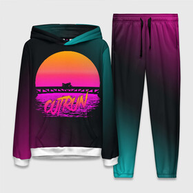 Женский костюм 3D (с толстовкой) с принтом OUTRUN RETROWAVE в городе Новоалтайск,  |  | Тематика изображения на принте: hotline miami | neon | new retro wave | outrun | outrun electro | retro | retrowave | synth | synthwave | неон | ретро | хотлайн майами