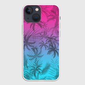 Чехол для iPhone 13 mini с принтом РЕТРО ПАЛЬМЫ в городе Новоалтайск,  |  | hotline miami | neon | new retro wave | outrun | outrun electro | palmen | retro | retrowave | synth | synthwave | неон | пальмы | ретро | хотлайн майами