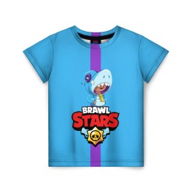 Детская футболка 3D с принтом BRAWL STARS LEON SHARK в городе Новоалтайск, 100% гипоаллергенный полиэфир | прямой крой, круглый вырез горловины, длина до линии бедер, чуть спущенное плечо, ткань немного тянется | android | brawl stars | colt | crow | games | leon | penny | poco. | shelly | spike | wanted | брав | бравл старс | звезды | игры | мобильные игры | старс