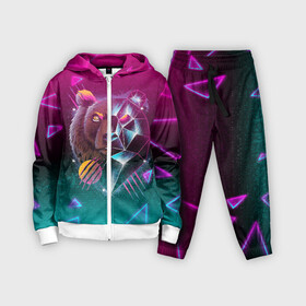 Детский костюм 3D с принтом RETRO CYBER BEAR NEON в городе Новоалтайск,  |  | hotline miami | neon | new retro wave | outrun | outrun electro | retro | retrowave | synth | synthwave | медведь | неон | ретро | хотлайн майами