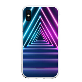 Чехол для iPhone XS Max матовый НЕОНОВЫЙ ПОРТАЛ: в городе Новоалтайск, Силикон | Область печати: задняя сторона чехла, без боковых панелей | back to the future | delorean | hotline miami | neon | new retro wave | outrun | outrun electro | retro | retrowave | synth | synthwave | делориан | неон | ретро | хотлайн майами