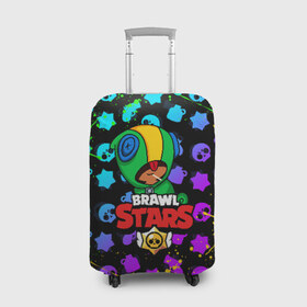 Чехол для чемодана 3D с принтом BRAWL STARS LEON в городе Новоалтайск, 86% полиэфир, 14% спандекс | двустороннее нанесение принта, прорези для ручек и колес | brawl stars | bull | colt | crow | leon | stars | берли | бо | брок | ворон | джесси | динамайк | дэррил | кольт | леон | мортис | нита | пайпер | пенни | поко | пэм | рикошет | спайк | фрэнк | шелли | эль примо