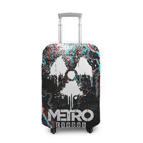 Чехол для чемодана 3D с принтом METRO EXODUS GLITCH в городе Новоалтайск, 86% полиэфир, 14% спандекс | двустороннее нанесение принта, прорези для ручек и колес | exodus | horror | metro 2033 | metro exodus | sparta | survival | артём | игры | исход | метро | метро 2035 | спарта | спартанцы