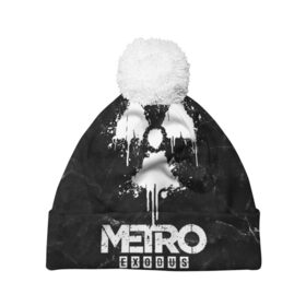 Шапка 3D c помпоном с принтом METRO EXODUS в городе Новоалтайск, 100% полиэстер | универсальный размер, печать по всей поверхности изделия | exodus | horror | metro 2033 | metro exodus | sparta | survival | артём | игры | исход | метро | метро 2035 | спарта | спартанцы