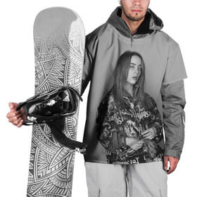 Накидка на куртку 3D с принтом BILLIE EILISH в городе Новоалтайск, 100% полиэстер |  | bilie | billi | billie | eilish | eillish | elish | ellish | айлиш | алиш | били | билли | эйлиш | элиш