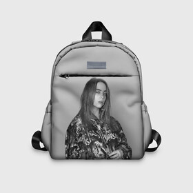 Детский рюкзак 3D с принтом BILLIE EILISH в городе Новоалтайск, 100% полиэстер | лямки с регулируемой длиной, сверху петелька, чтобы рюкзак можно было повесить на вешалку. Основное отделение закрывается на молнию, как и внешний карман. Внутри дополнительный карман. По бокам два дополнительных кармашка | bilie | billi | billie | eilish | eillish | elish | ellish | айлиш | алиш | били | билли | эйлиш | элиш