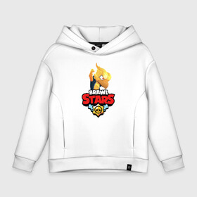 Детское худи Oversize хлопок с принтом BRAWL STARS CROW PHOENIX в городе Новоалтайск, френч-терри — 70% хлопок, 30% полиэстер. Мягкий теплый начес внутри —100% хлопок | боковые карманы, эластичные манжеты и нижняя кромка, капюшон на магнитной кнопке | android | brawl stars | colt | crow | games | leon | penny | poco. | shelly | spike | wanted | брав | бравл старс | звезды | игры | мобильные игры | старс