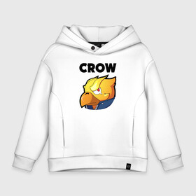 Детское худи Oversize хлопок с принтом BRAWL STARS CROW PHOENIX в городе Новоалтайск, френч-терри — 70% хлопок, 30% полиэстер. Мягкий теплый начес внутри —100% хлопок | боковые карманы, эластичные манжеты и нижняя кромка, капюшон на магнитной кнопке | android | brawl stars | colt | crow | games | leon | penny | poco. | shelly | spike | wanted | брав | бравл старс | звезды | игры | мобильные игры | старс