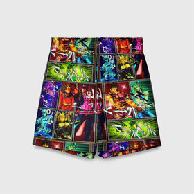 Детские спортивные шорты 3D с принтом JoJo’s Bizarre Adventure в городе Новоалтайск,  100% полиэстер
 | пояс оформлен широкой мягкой резинкой, ткань тянется
 | anime | jojo | jojo bizarre adventure | jojo’s bizarre adventure | аниме | джоджо | манга | невероятные приключения джоджо