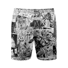 Мужские шорты спортивные с принтом JoJo’s Bizarre Adventure в городе Новоалтайск,  |  | anime | jojo | jojo bizarre adventure | jojo’s bizarre adventure | аниме | джоджо | манга | невероятные приключения джоджо