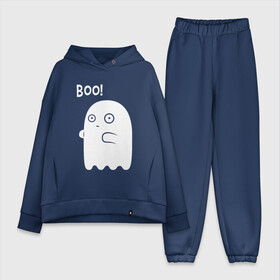 Женский костюм хлопок Oversize с принтом Хэллоуин в городе Новоалтайск,  |  | halloween | привидение | приколы | ужасы | хеллоуин | хэллоуин