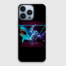 Чехол для iPhone 13 Pro с принтом Shark в городе Новоалтайск,  |  | Тематика изображения на принте: 80 | cyber | dark | game | hotline | hotlinemiami | maiami | moon | music | outrun | retro | retrowave | shark | synth | synthwave | акула | игра | кибер | луна | море | ночь | океан | ретро