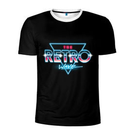 Мужская футболка 3D спортивная с принтом The Retro Wave в городе Новоалтайск, 100% полиэстер с улучшенными характеристиками | приталенный силуэт, круглая горловина, широкие плечи, сужается к линии бедра | 80 | cyber | game | hotline | hotlinemiami | maiami | music | outrun | retro | retrowave | synth | synthwave | игра | кибер | ретро
