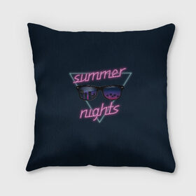 Подушка 3D с принтом Summer Nights в городе Новоалтайск, наволочка – 100% полиэстер, наполнитель – холлофайбер (легкий наполнитель, не вызывает аллергию). | состоит из подушки и наволочки. Наволочка на молнии, легко снимается для стирки | 80 | cyber | game | hotline | hotlinemiami | maiami | music | nights | outrun | retro | retrowave | summer | synth | synthwave | игра | кибер | лето | ночь | ретро