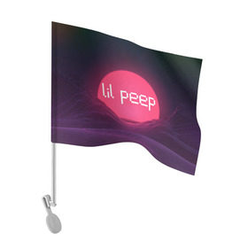 Флаг для автомобиля с принтом lil peep(Logo) в городе Новоалтайск, 100% полиэстер | Размер: 30*21 см | cry baby | lil peep | logo | rap | заход солнца | знаменитости. эмо | известный исполнитель | неон | пип | редактируемое лого | реп | розоватый оттенок | рок | рэп | яркий фон
