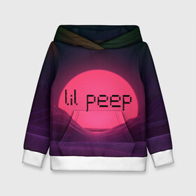 Детская толстовка 3D с принтом lil peep(Black Logo) в городе Новоалтайск, 100% полиэстер | двухслойный капюшон со шнурком для регулировки, мягкие манжеты на рукавах и по низу толстовки, спереди карман-кенгуру с мягким внутренним слоем | cry baby | lil peep | logo | rap | заход солнца | знаменитости. эмо | известный исполнитель | неон | пип | редактируемое лого | реп | розоватый оттенок | рок | рэп | яркий фон