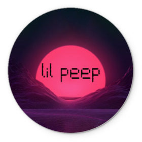 Коврик для мышки круглый lil peep(Black Logo): в городе Новоалтайск, резина и полиэстер | круглая форма, изображение наносится на всю лицевую часть | cry baby | lil peep | logo | rap | заход солнца | знаменитости. эмо | известный исполнитель | неон | пип | редактируемое лого | реп | розоватый оттенок | рок | рэп | яркий фон