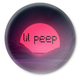 Значок с принтом lil peep(Black Logo) в городе Новоалтайск,  металл | круглая форма, металлическая застежка в виде булавки | cry baby | lil peep | logo | rap | заход солнца | знаменитости. эмо | известный исполнитель | неон | пип | редактируемое лого | реп | розоватый оттенок | рок | рэп | яркий фон