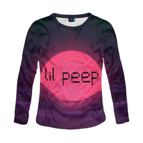Женский лонгслив 3D с принтом lil peep(Black Logo) в городе Новоалтайск, 100% полиэстер | длинные рукава, круглый вырез горловины, полуприлегающий силуэт | cry baby | lil peep | logo | rap | заход солнца | знаменитости. эмо | известный исполнитель | неон | пип | редактируемое лого | реп | розоватый оттенок | рок | рэп | яркий фон