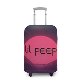 Чехол для чемодана 3D с принтом lil peep(Black Logo) в городе Новоалтайск, 86% полиэфир, 14% спандекс | двустороннее нанесение принта, прорези для ручек и колес | cry baby | lil peep | logo | rap | заход солнца | знаменитости. эмо | известный исполнитель | неон | пип | редактируемое лого | реп | розоватый оттенок | рок | рэп | яркий фон