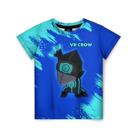 Детская футболка 3D с принтом Brawl Stars в городе Новоалтайск, 100% гипоаллергенный полиэфир | прямой крой, круглый вырез горловины, длина до линии бедер, чуть спущенное плечо, ткань немного тянется | brawl | brawl stars | crow | leon | stars | бравл | бравл старс | браво старс | игра | компьютерная | кров | леон | онлайн | старс