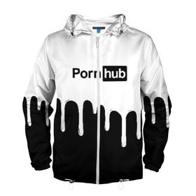 Мужская ветровка 3D с принтом PornHub в городе Новоалтайск, 100% полиэстер | подол и капюшон оформлены резинкой с фиксаторами, два кармана без застежек по бокам, один потайной карман на груди | brazzers | pron | бразерс | браззерс | любовь | сайт | сэкс