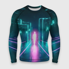 Мужской рашгард 3D с принтом OutRun в городе Новоалтайск,  |  | cyber | drive | hotlinemimai | out | outdrive | outrun | retrowave | run | synth | synthwave | дорога | кибер | неон | ретро | ретровейв | синтвейв