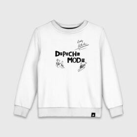 Детский свитшот хлопок с принтом Depeche Mode в городе Новоалтайск, 100% хлопок | круглый вырез горловины, эластичные манжеты, пояс и воротник | depeche mode | альтернативный | вестник моды | депеш мод | депешмод | дэйв гаан | индастриал | мартин гор | музыка | новая волна | роза | рок | синти поп | электроник | энди флетчер
