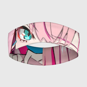 Повязка на голову 3D с принтом ноль два язык в городе Новоалтайск,  |  | 02 | anime | darling in the franxx | hiro | manga | zero two | аниме | ахегао | любимый во франксе | манга | милый во франксе | ноль два | хиро