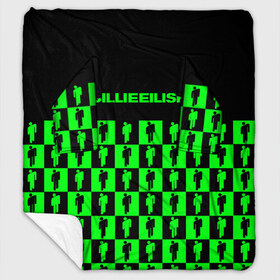 Плед с рукавами с принтом BILLIE EILISH в городе Новоалтайск, 100% полиэстер | Закругленные углы, все края обработаны. Ткань не мнется и не растягивается. Размер 170*145 | be | billie | billie eilish | blohsh | ghoul | билли | билли айлиш