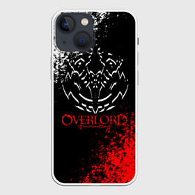 Чехол для iPhone 13 mini с принтом Оверлорд лого краснобелый в городе Новоалтайск,  |  | overlord | аниме | гранж | лого | логотип | оверлорд | сериал | текстура