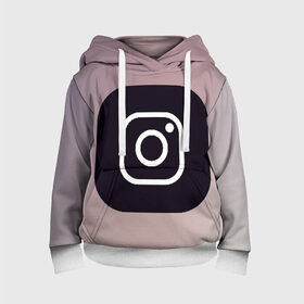 Детская толстовка 3D с принтом instagram(logo and background) в городе Новоалтайск, 100% полиэстер | двухслойный капюшон со шнурком для регулировки, мягкие манжеты на рукавах и по низу толстовки, спереди карман-кенгуру с мягким внутренним слоем | instagram | logo | инстаграм | лого | мягкие цвета | приложение | простая картинка | фотоаппарат | черная картинка | черный | черный значок | черный цвет
