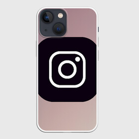 Чехол для iPhone 13 mini с принтом instagram(logo and background) в городе Новоалтайск,  |  | instagram | logo | инстаграм | лого | мягкие цвета | приложение | простая картинка | фотоаппарат | черная картинка | черный | черный значок | черный цвет