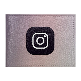 Обложка для студенческого билета с принтом instagram(logo and background) в городе Новоалтайск, натуральная кожа | Размер: 11*8 см; Печать на всей внешней стороне | Тематика изображения на принте: instagram | logo | инстаграм | лого | мягкие цвета | приложение | простая картинка | фотоаппарат | черная картинка | черный | черный значок | черный цвет