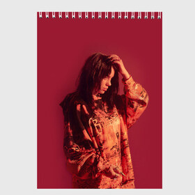 Скетчбук с принтом BILLIE EILISH в городе Новоалтайск, 100% бумага
 | 48 листов, плотность листов — 100 г/м2, плотность картонной обложки — 250 г/м2. Листы скреплены сверху удобной пружинной спиралью | bilie | billi | billie | eilish | eillish | elish | ellish | айлиш | алиш | били | билли | эйлиш | элиш