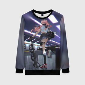 Женский свитшот 3D с принтом Darling In The Franxx в городе Новоалтайск, 100% полиэстер с мягким внутренним слоем | круглый вырез горловины, мягкая резинка на манжетах и поясе, свободная посадка по фигуре | 02 | anime | darling in the franxx | hiro | manga | zero two | аниме | ахегао | любимый во франксе | манга | милый во франксе | ноль два | хиро