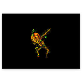 Поздравительная открытка с принтом Dabbing Pumpkin в городе Новоалтайск, 100% бумага | плотность бумаги 280 г/м2, матовая, на обратной стороне линовка и место для марки
 | Тематика изображения на принте: 19 | 2019 | cat | ghost | halloween | ведьма | динозавр | кости | кошка | ночь | паук | приведение | призрак | скелет | тыква | тьма | ужас | хелловин | хеллоувин | хэллоуин | череп