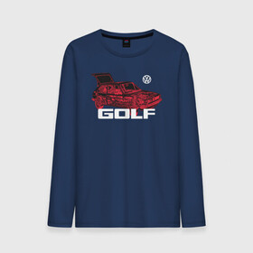 Мужской лонгслив хлопок с принтом Golf  в городе Новоалтайск, 100% хлопок |  | golf | golf gti | volkswagen | вольксваген | фолькс ваген | фольксваген
