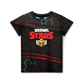 Детская футболка 3D с принтом BRAWL STARS в городе Новоалтайск, 100% гипоаллергенный полиэфир | прямой крой, круглый вырез горловины, длина до линии бедер, чуть спущенное плечо, ткань немного тянется | android | brawl stars | games | mobile game | stars | игры | мобильные игры